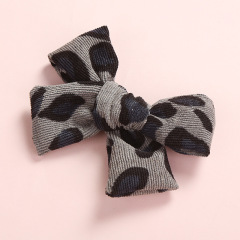 Amazon hot sale Printed multicolor children's fabric baby bow hair clips