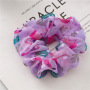 Wholesale New 2020 Korean Colorful Printed Fabric Yarn Elastic Scrunchies For Women