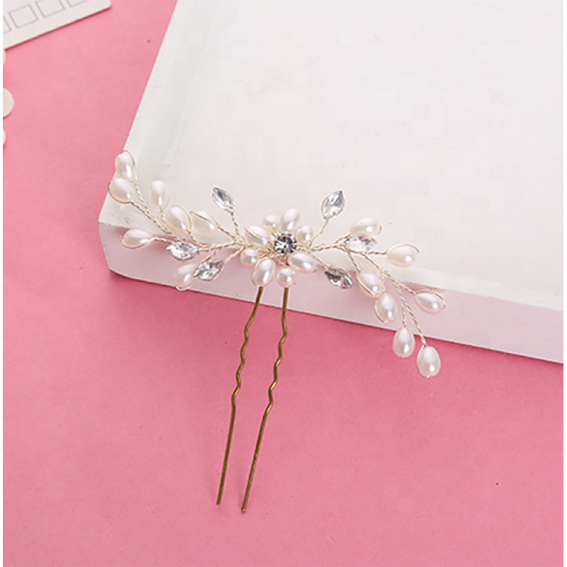 Wholesale handmade women hair styling tools gold pearl crystal wedding bridal accessories hair pin Wholesale handmade women hair styling tools gold pearl crystal wedding bridal accessories hair pin