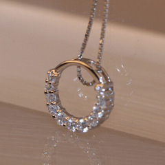 fashion jewelry korean ins valentine's day christmas gift silver 925 necklace