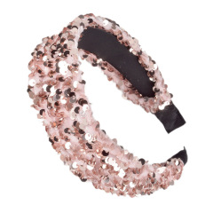2020 fashion new women wide bling bling glitter sequins headbands for girls
