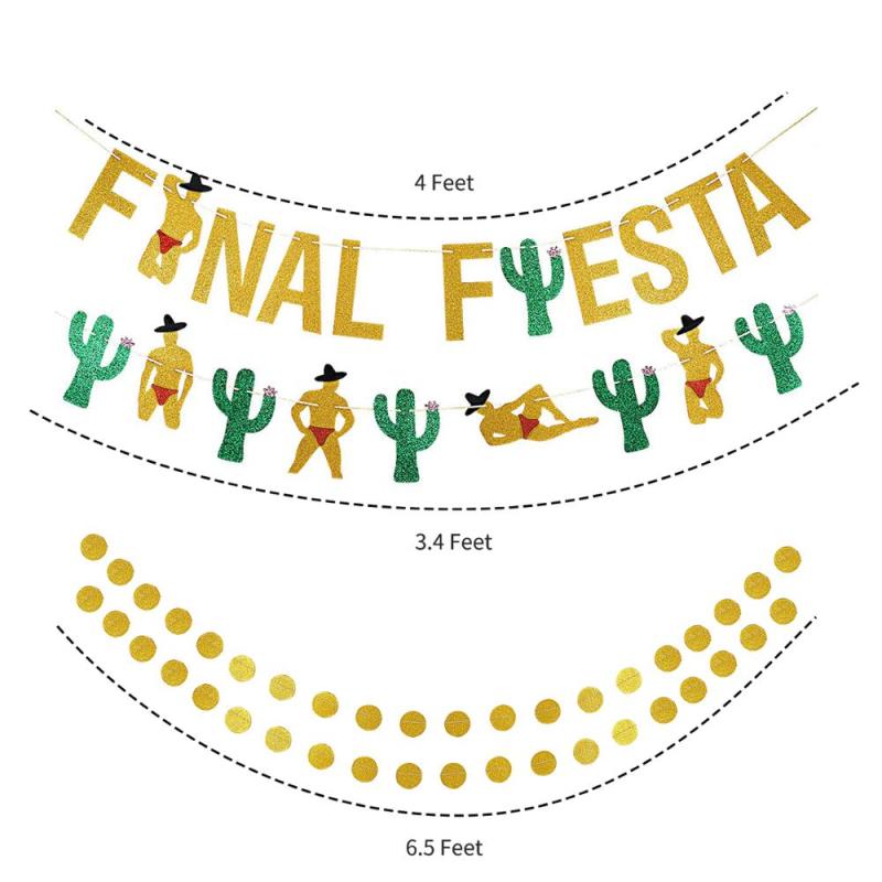 Green Cactus Cake Toppers Banner mexican party decorations supplies