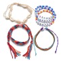 Bohemia style handmade charm jewelry women woven shell bracelet with words