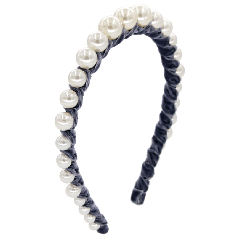 Wholesale fashion handmade twined narrow pearl hairbands for women headband Wholesale fashion handmade twined narrow pearl hairbands for women headband