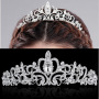 OEM Bride silver women rhinestone crystal wedding round bridal tiaras crown