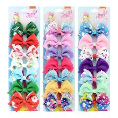 Europe and America Hot sale custom hair clip 7pcs jojo siwa bows for girls
