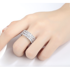 Female decorate jewelry accessories simulated oval diamond engagement rings