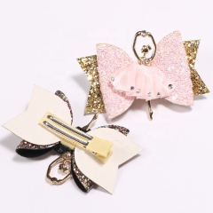 Ballet girl glitter children's princess accessories rhinestone costume side hair clip jewelry