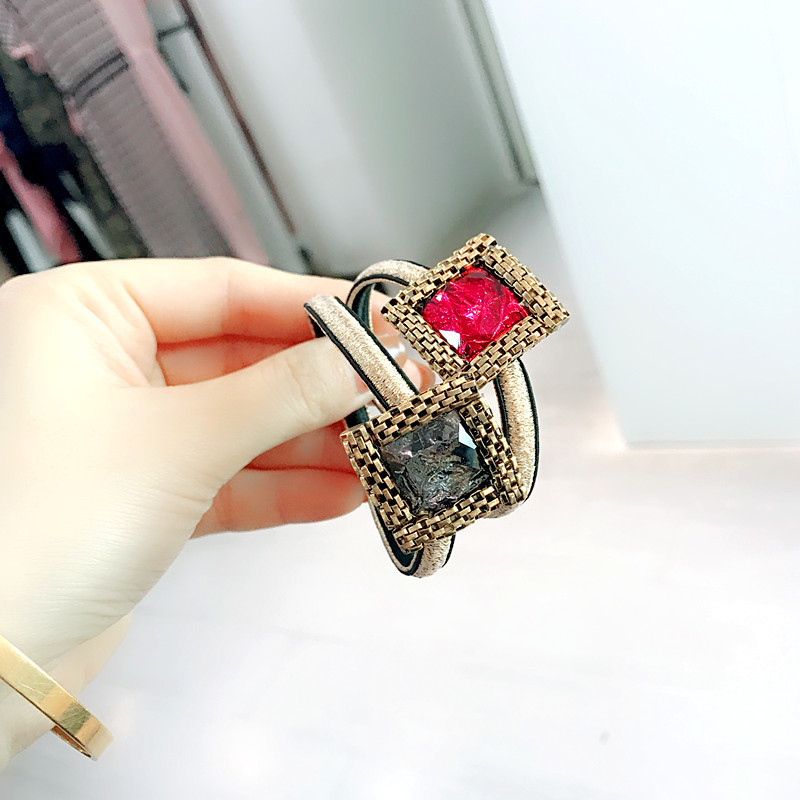 2019 Beautiful glitter crystal rhinestone Elegant Korean Accessories Women Hair ties 2019 Beautiful glitter crystal rhinestone Elegant Korean Accessories Women Hair ties
