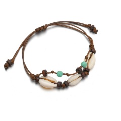 Jewelry travel beach ankle bracelet sea shell rope anklet sets for women