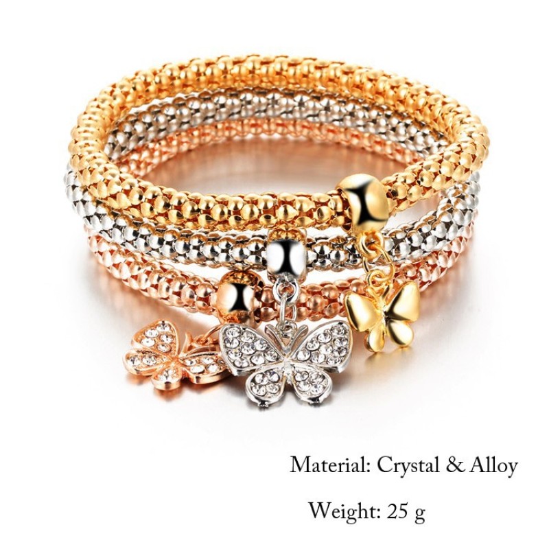 Ins Amazon Cheap Jewelry Gold plated Chain Layer Rhinestone Bangle popcorn bracelet for Women Ins Amazon Cheap Jewelry Gold plated Chain Layer Rhinestone Bangle popcorn bracelet for Women