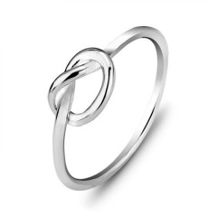 Fashion custom girl women jewelry love knot simple finger pure 925 sterling silver rings Fashion custom girl women jewelry love knot simple finger pure 925 sterling silver rings