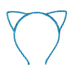 2020 trendy custom colorful polyester glitter bling cat ear headband