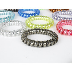 Amazon hot sale fashion girls telephone coil phone cord elastic hair ties for woman
