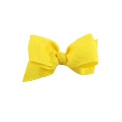 Hot hair clip candy color children's hair accessories grip fabric headdress bow small metal hair clips