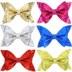 2020 Shining sequin 6 color flamingo bows knot hair clips for girls hair accessories