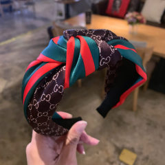 Print Wrapped Girls Bohemia Silk Bowknot Hair Accessories Cross Knot Hair bands
