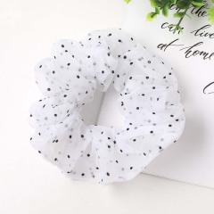 2020 wholesale girls transparent dot mesh large organza scrunchies for hair