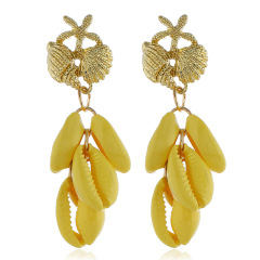 new product wholesale fashion statement women ladies alloy seashell earrings