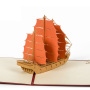 Newest Creative Boat Laser Cut 3d Pop Up Greeting Card For Christmas Gift Newest Creative Boat Laser Cut 3d Pop Up Greeting Card For Christmas Gift