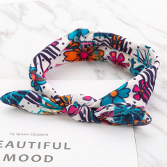 wholesale adjustable elastic children fabric flowers headbands
