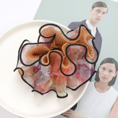 2020 Summer Women Hair Accessories Elastic Wrinkle Lace Flower Hair Scrunchies