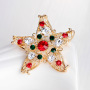 New Arrival Christmas Jewelry Boot Deer Tree Cartoon Colorful Crystal Brooches