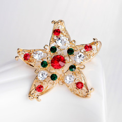 New Arrival Christmas Jewelry Boot Deer Tree Cartoon Colorful Crystal Brooches