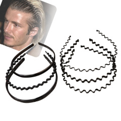 Women men Protection Resin sport unisex spring Wavy Metal Hair Hoop Band