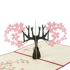 custom  Wholesale wedding invitation 3d pop up laser cut Paper Wedding Card