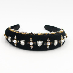 New fashion thickened luxury jewel women lady vintage Baroque headband