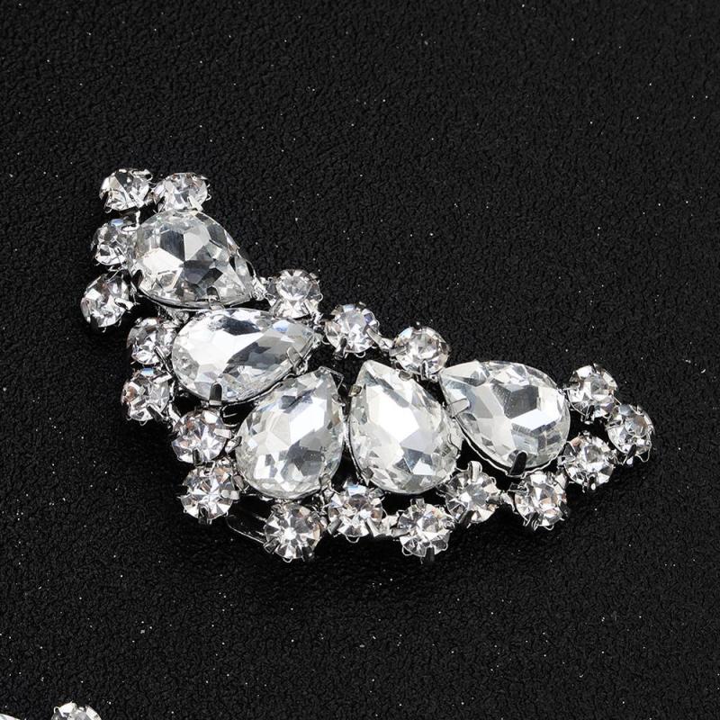 Manufacturers custom  diamond shoe buckle  bride wedding accessories shoes accessories  glass diamond shoe buckle