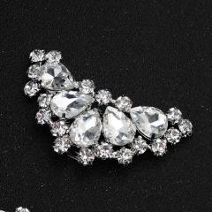 Manufacturers custom diamond shoe buckle bride wedding accessories shoes accessories glass diamond shoe buckle