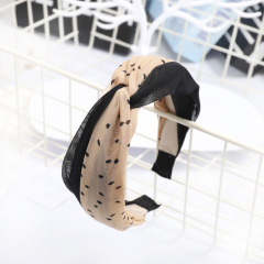 Wholesale Elegant Ladies Hair Accessories Polyester Fabric Dot Hair Band