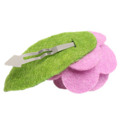 fancy custom 20pcs ins korean metal non-woven girls curved flower children's hair clips set
