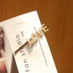 Ins pearl letter smiley love heaven hair barrettes pins with words for girls