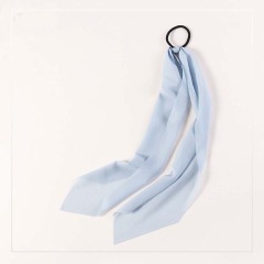 Hot sale new style girls solid color chiffon long ribbon elastic hair ties