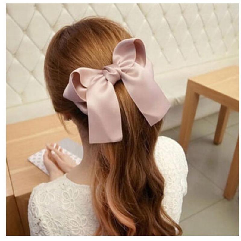 Wholesale korean ladies Womens accessories Ribbon Bow Hair Clips for Girls