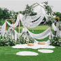 OEM roadway suspended ceiling outdoor wedding decoration hanging metal soft yarn