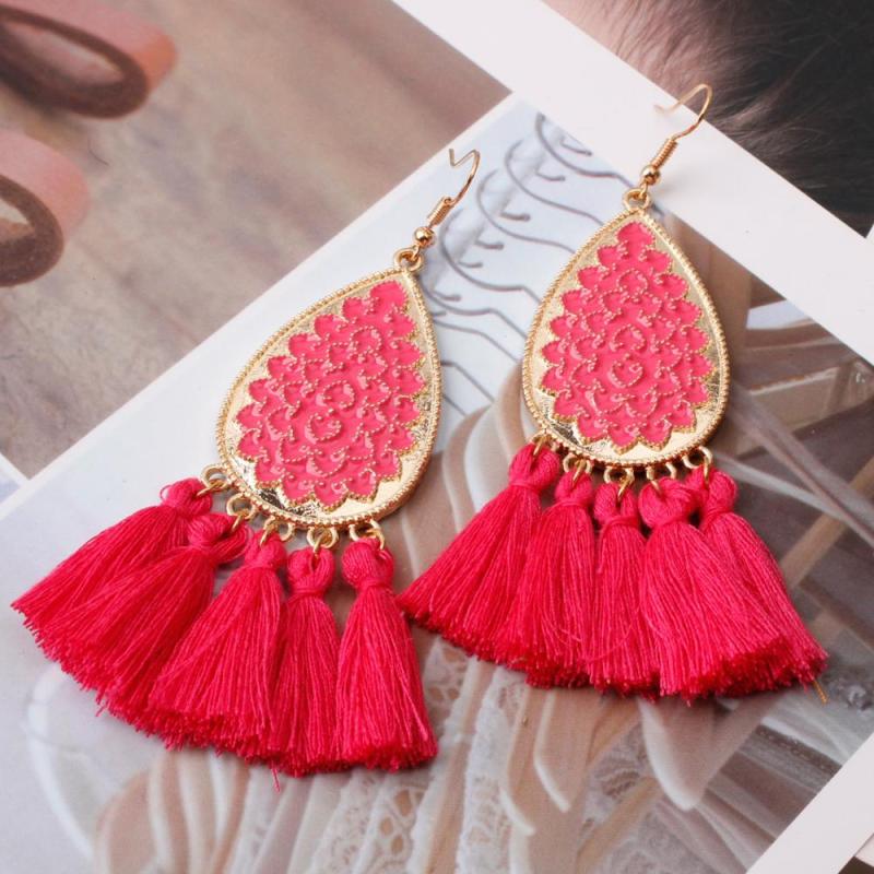 Bohemia exaggerated new retro alloy creative tassel earrings in Europe and America Bohemia exaggerated new retro alloy creative tassel earrings in Europe and America