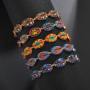 2019 Custom sea shell adjustable rope colorful bead bracelet sets for women