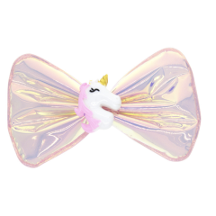 New design laser multi-colored top knot bow girls hair accessories hair clip