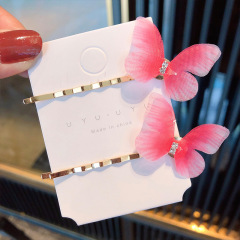 wholesale custom amazon ins hot girls colorful beauty butterfly hair pin