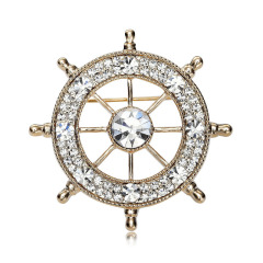 New Arrival fashion Designer Jewelry rhinestone Men Suit Anchor brooches