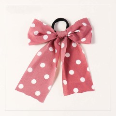 2020 summer fashion girls elastic long ribbon bowknot hair bands for women