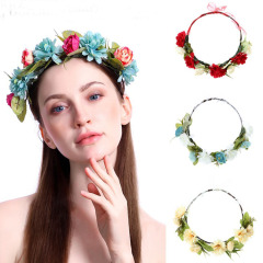 wedding bridal festival beach party holiday travel hair halo floral indian flower garland