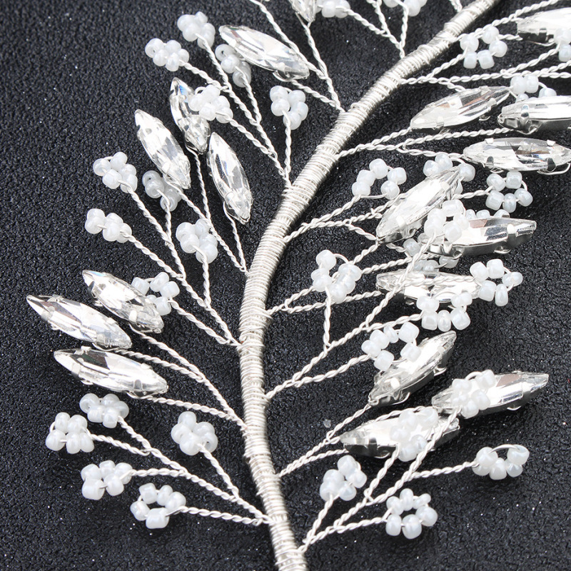 Cheap Wedding accessories  pearl crystal leaf bridal Hairbands hair combs