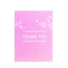 custom Promotional laser cutting handmade gift christmas birthday 3d pop up thank you cards