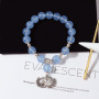 Fashion jewelry alloy shell pearl zircon copper crystal elastic bracelet