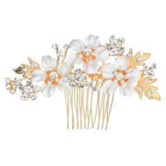 Fashion rhinestone alloy flower bridal Hair Accessories wedding hair comb